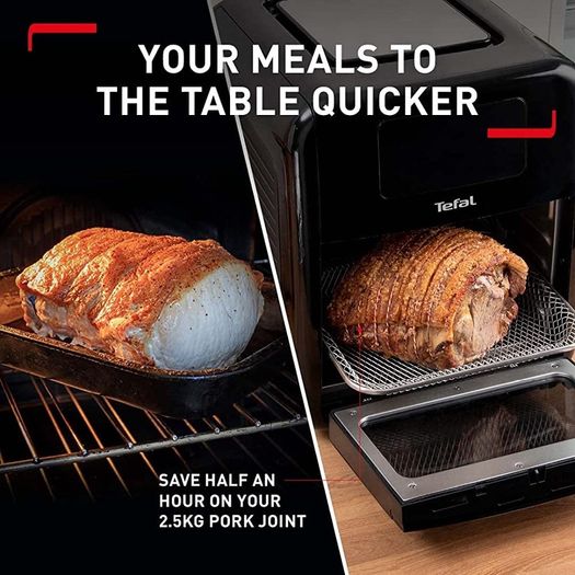 EasyFry 9-in-1, 11L Air Fryer Oven, Grill and Rotisserie 8 Programs inc Dehydrate, Roast, Bake and Toast Black FW501, 2000 W (FREE POSTAGE)
