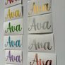 Personalised vinyl decal name stickers school lunchbox bottle notebook iPad Image 3