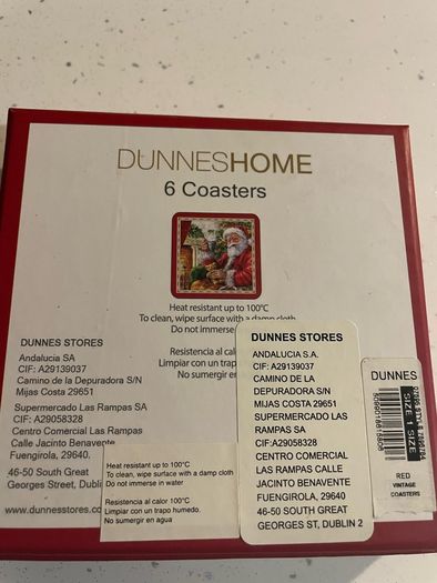 Christmas red vintage coasters