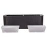 Garden Raised Bed 120x24x40 cm Poly Rattan Black Image 2