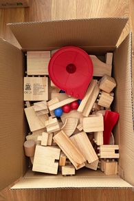 wooden marble run