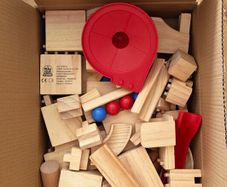 wooden marble run