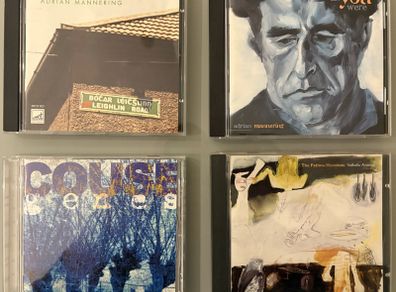 Adrian Mannering, The Fatima Mansions, Dave Couse. Four CDs by Irish indie artists for sale at five euro each.