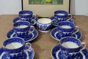 Antique "Willow" Fenton espresso set