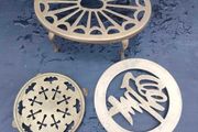 Trio of Vintage Brass Trivets