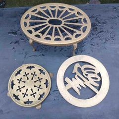 Trio of Vintage Brass Trivets