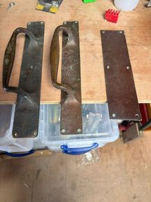 Brass pull handle/finger plate
