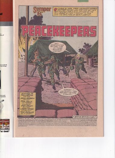 Semper Fi #7 Peacekeepers (1989) Marvel Modern Age Comic