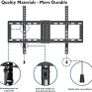 TV Wall Bracket for Most 37-82 Inch LED LCD Plasma Flat Curved TVs, Tilt TV Wall Mount with Max. VESA 600x400mm, Up to 60kg, Bubble Level, 1.8m HDMI Cable and Cable Ties included (FREE POSTAGE) Image 6