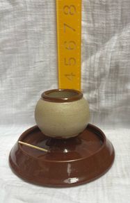 Vintage Ceramic Match Striker and Holder