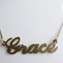 Vintage 925 Sterling Silver "Grace" on a chain length 19" - 3,2g Image 4