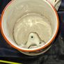 Beautiful Old Ceramic Frog Mug with embossed Tavern Scene and a Large Frog Inside, postage available or collection Image 5