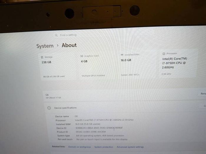 HP 17.4" Zbook G6