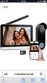 Cctv Intercom System.  7inch  Completely Wireless