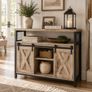 Kitchen Sideboard Cabinet with Sliding Barn Doors Image 2