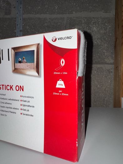 Velcro Stick on Tape 20mm. 2.5mm