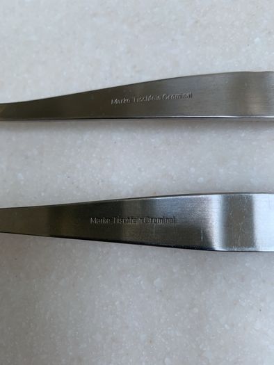 vintage pair of  Maria Tiscfein serving spoons