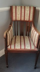 Vintage Edwardian Inlaid Armchair
