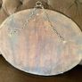 Pretty Early 20th Century Frameless Oval Bevelled Mirror with Original Chain Image 9