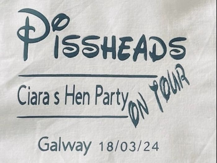 Hen Party T-Shirt iron on decals.