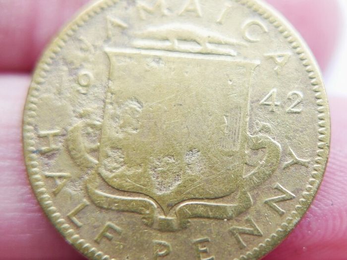 Jamaica 1/2 Penny 1942, Coin,