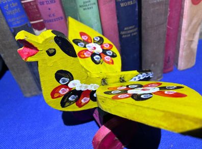 Vintage bird styled wooden toy