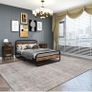 Double Bed Metal Platform Bed Frame with Wood Headboard Image 2