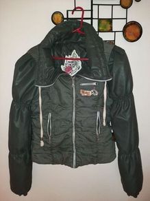 Angels Never Die Mixed Media Sculpted Jacket - Size 10/12, , AV