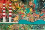 Large Original Art Poolbeg Chimneys Dublin Art Original Painting Irish Art Irish Artist contemporize