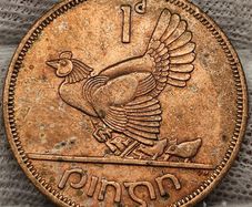 Ireland 1965 1d Penny Beautiful Uncirculated Nicely Toned Reverse