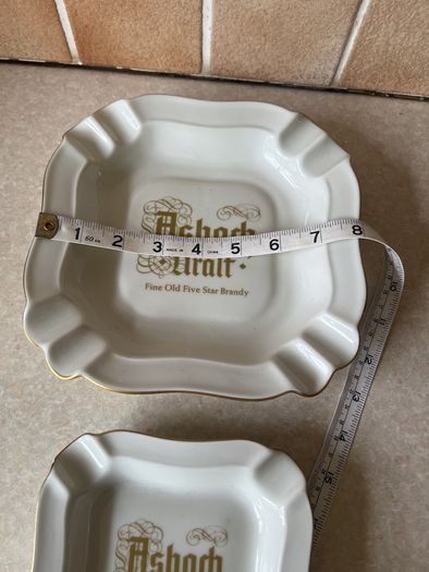 Vintage 2 Asbach Uralt Five Star Brandy Ashtrays