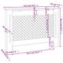 Radiator Cover Black 112x19x81.5 cm Image 8