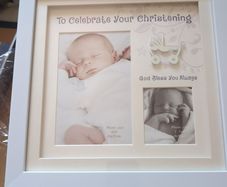 Christening photo frame brand new in box