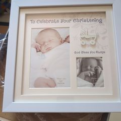 Christening photo frame brand new in box