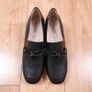 Caprice Black Grained Leather Heeled Loafers 5UK/38EU/24.4cm Image 6