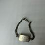 An antique solid silver ID bracelet WWII Image 5