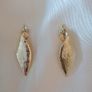 Gold leaf earrings Image 2