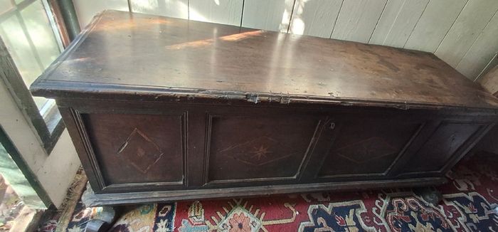 Antique 17th Century Chestnut Wood Coffer