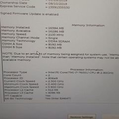 Dell i7-7600U 2.90GHz Latitude E7480 Motherboard