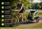 2-in-1 Child Bicycle Trailer & Jogger Stroller for 1-2 Children