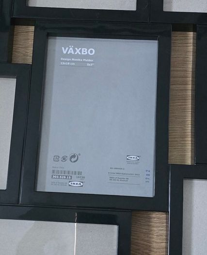 3x Ikea Photo Frame for 8 photos, Black, 13x18 cm