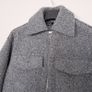 Zara Grey Textured Cropped Zip Up Jacket Size S Image 5