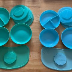 Twistshake mat and plates set for twins