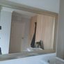 Large Silver coloured framed mirror Image 3