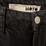 Topshop Black Wide Leg Cut off Jeans Waist 28 size 10 Image 2