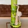Antique Art Pottery Bretby Pottery 1890s Bamboo and Stork Large Spill Vase Image 6