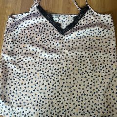 Brand new river island pale pink satin cami lace trim