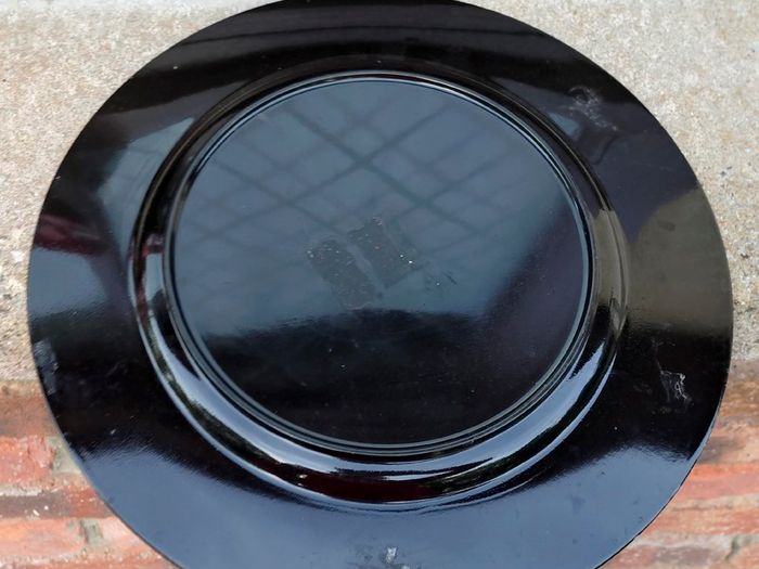 5 Large Plastic Plates (used).