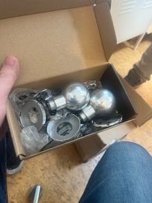9 sets of solid Chrome door knob sets
