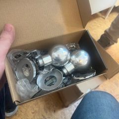 9 sets of solid Chrome door knob sets